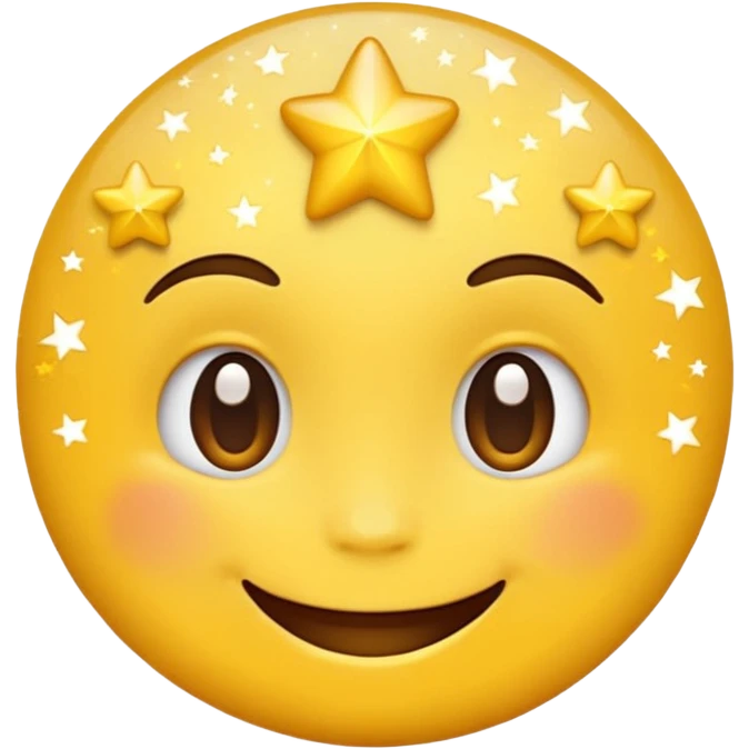emoji face with small stars moving around it emoji