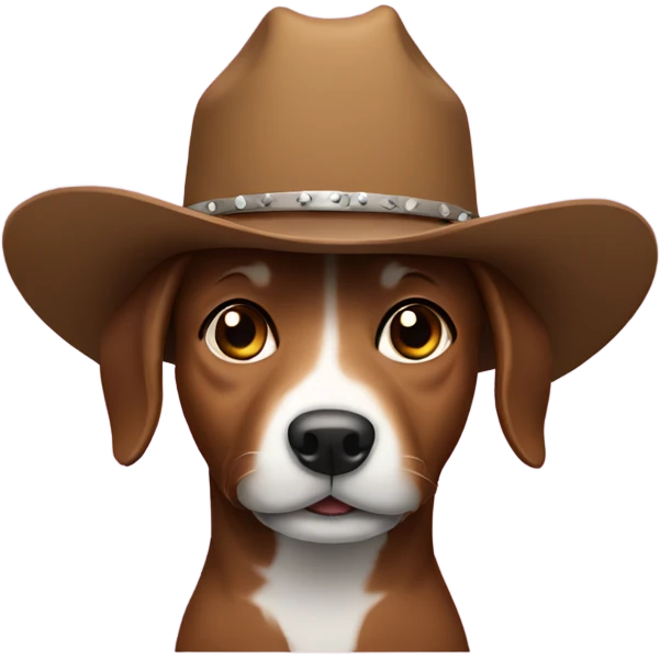 Dog wearing a cowboy hat emoji