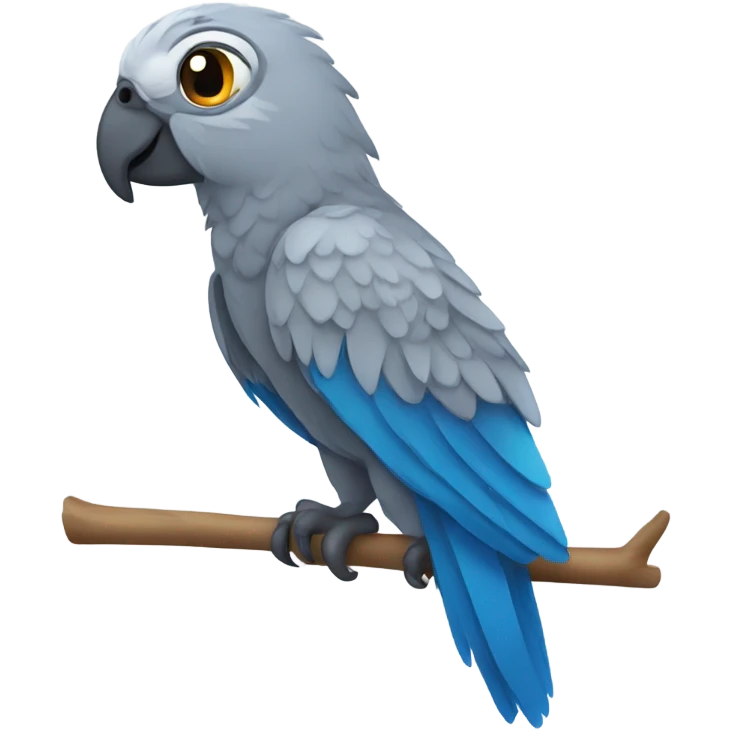 grey and blue parrot emoji