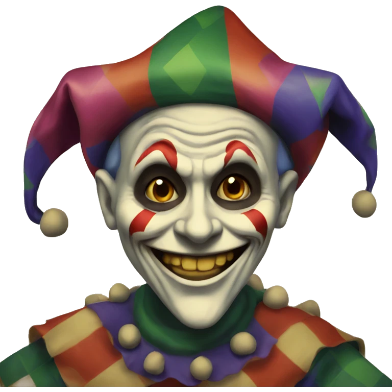vintage scary jester  emoji