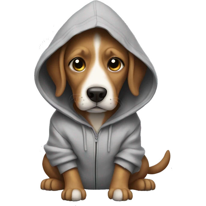 Dog With a hoodie  emoji