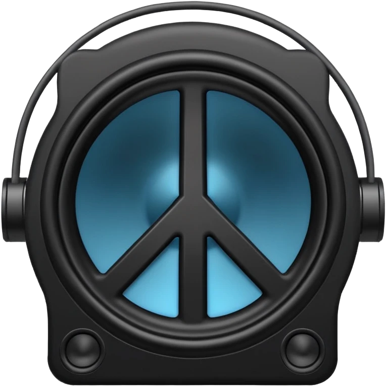 Black speaker peace sign on it emoji