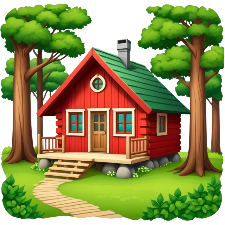 summer cabin in scandinavia emoji