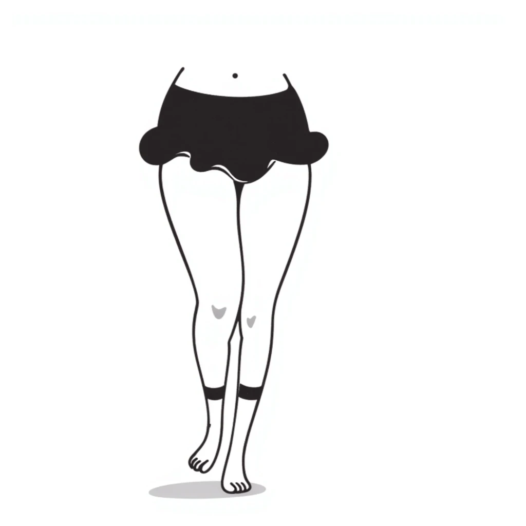 legs with hair, hand drawn doodle style emoji