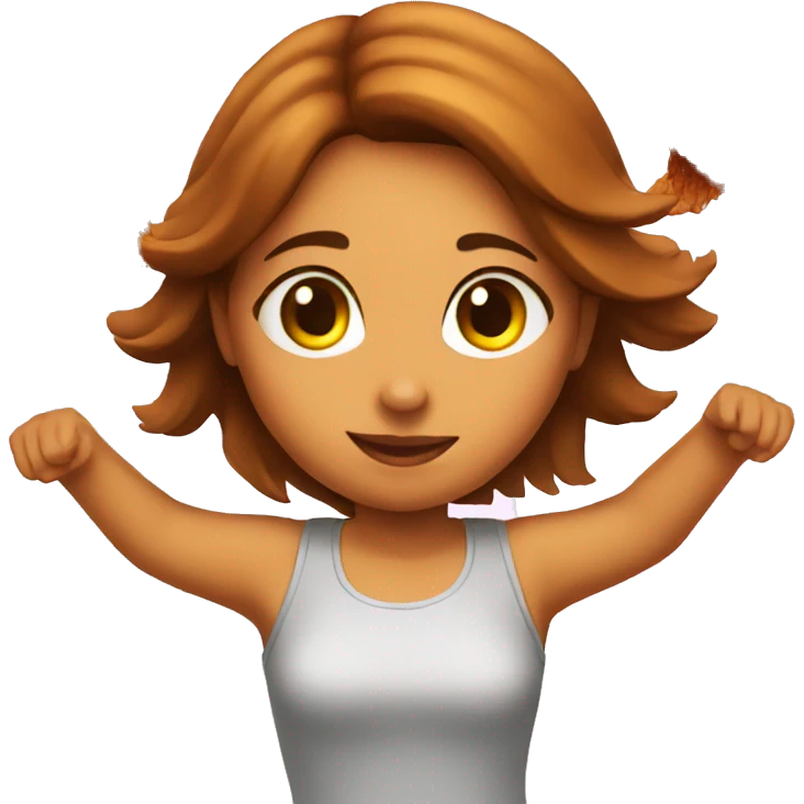 a girl flying with two bbq chicken wings on her back emoji