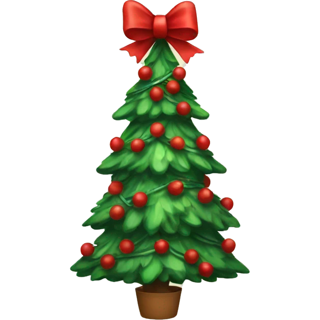 Christmas tree with red bows  emoji