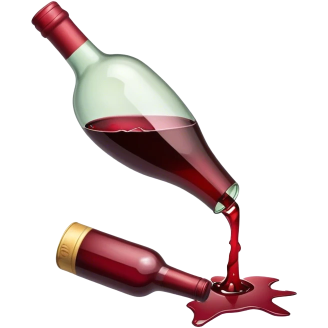 Broken wine bottle emoji