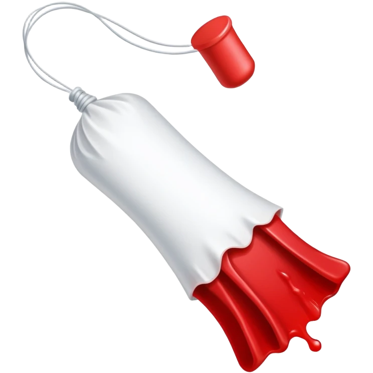 Bloody tampon  with string emoji