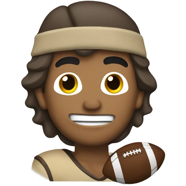 Davy Crockett with a football  emoji
