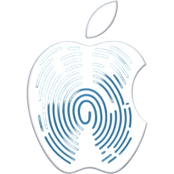 3D render of Fingerprint, forensic investigation aesthetic, sterile clinical lighting, cool blue undertones, sharp high-contrast details, professional clean look, Apple emoji style, isolated on white background --v 6.0 emoji