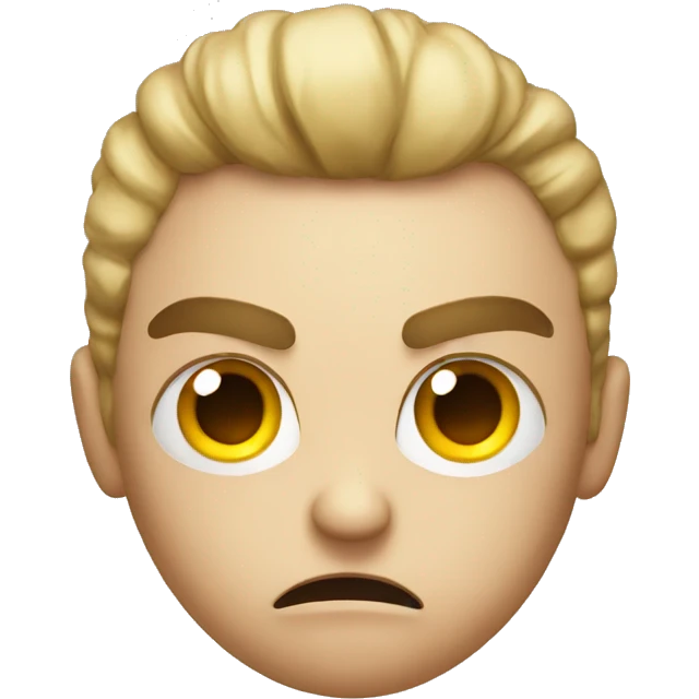  a furious emoji hiding all of its anger inside it with a sideeye full of hate emoji