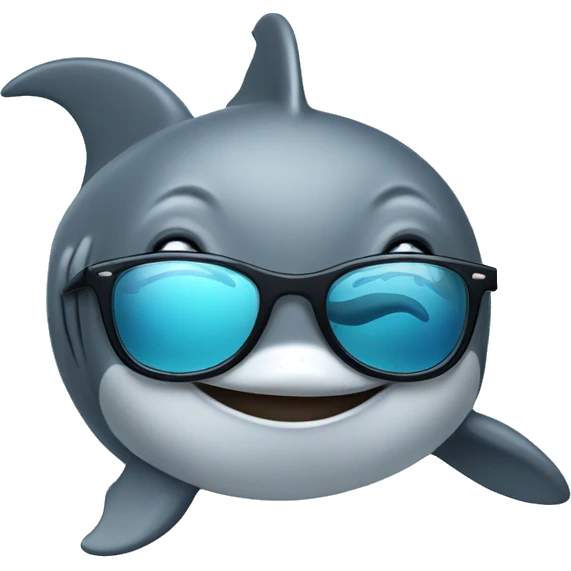 dolphin with glasses emoji