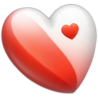 Red Heart with the letter « L » in it emoji