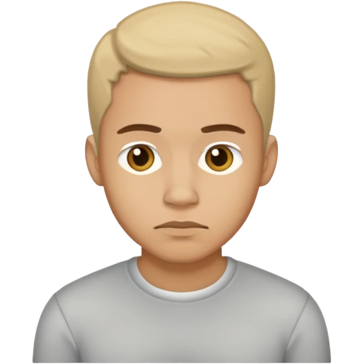 light skin man pensative, full body emoji