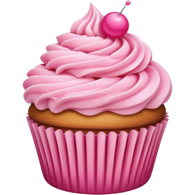 Cupcake with pink icing emoji