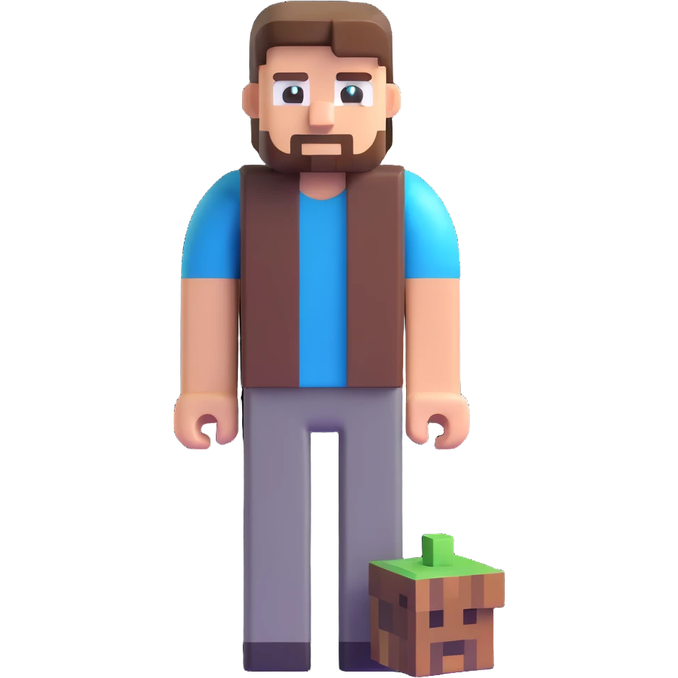 Minecraft Steve character emoji