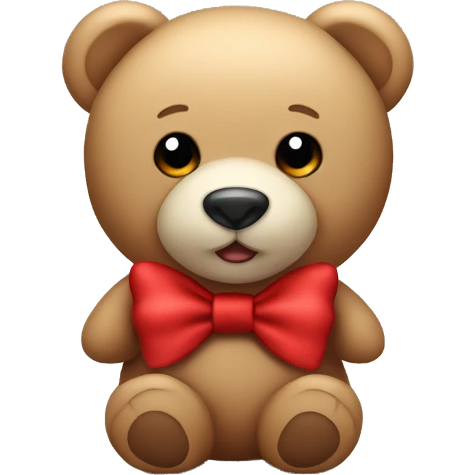 teddy bear with red bow  emoji