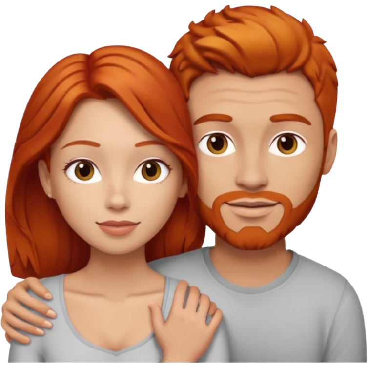 👩🏼‍❤️‍👨🏽 Something like this, but make the guy more lighter and give the girl a bit more red hair like ginger style emoji