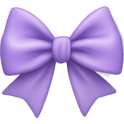 Lilac bow with heart in the middle  emoji