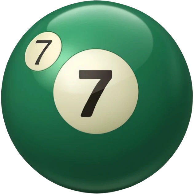 green billiard ball 7 number  emoji