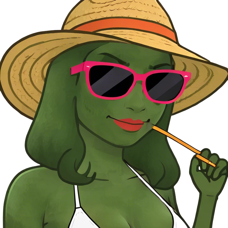 Latina in a bikini emoji