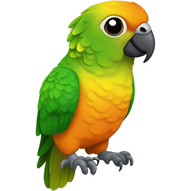 Green cheek conure happy emoji