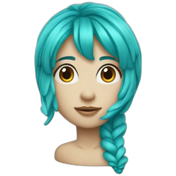 Cœur bleue turquoise emoji