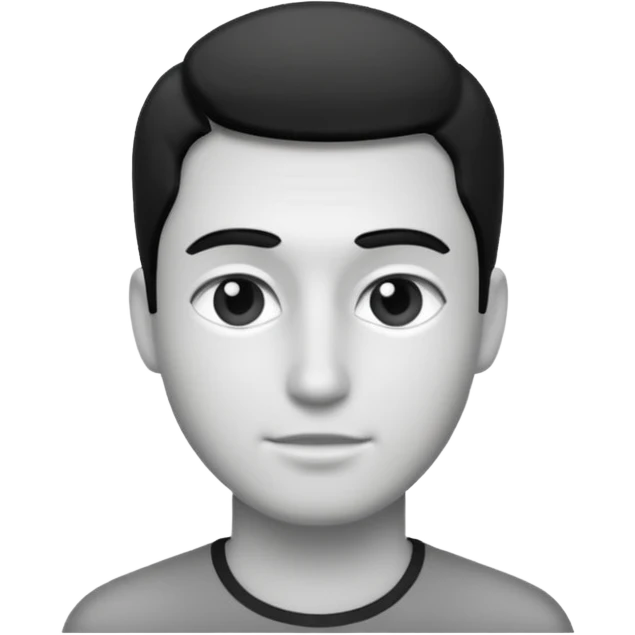 Tender Portrait male B&W emoji