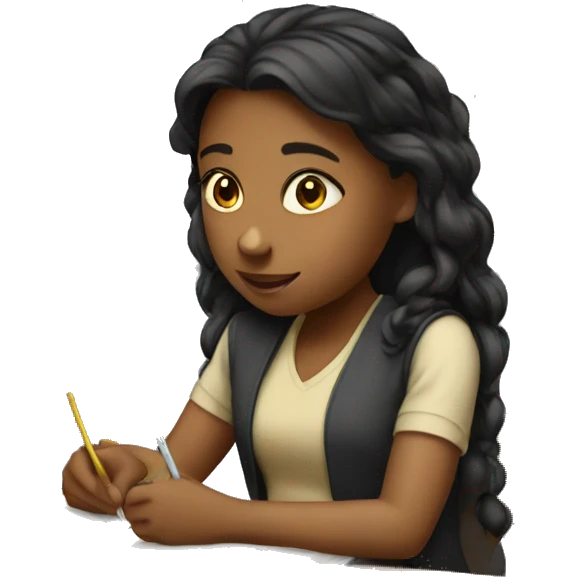Girl studying emoji