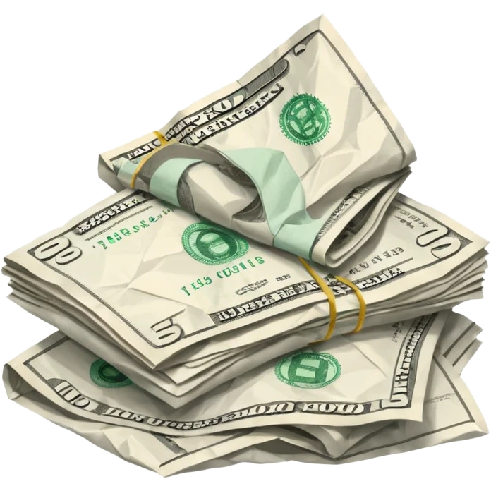 half a mountain of bills emoji