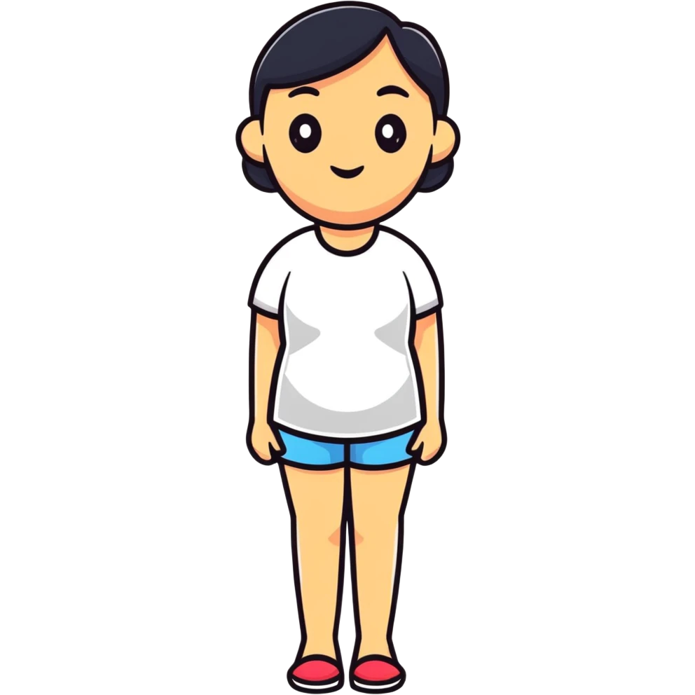 woman with exaggerated proportions emoji