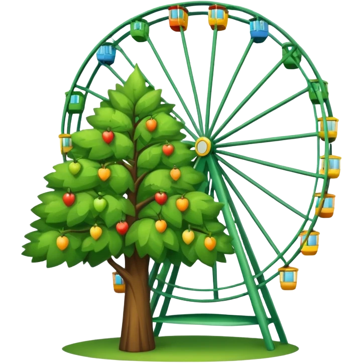 amusement park tree wheel emoji