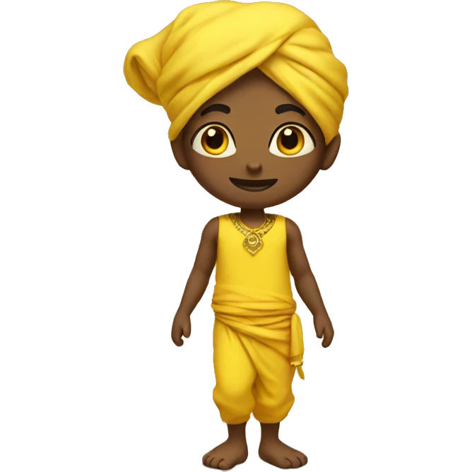 Genie wearing a yellow outfit  emoji