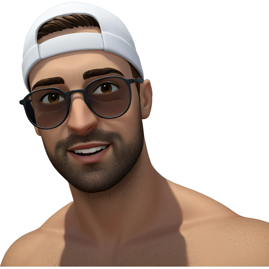 bearded guy at the beach emoji