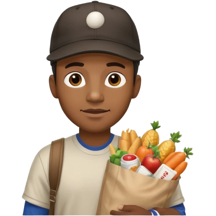 Street Food Shopper black man  emoji