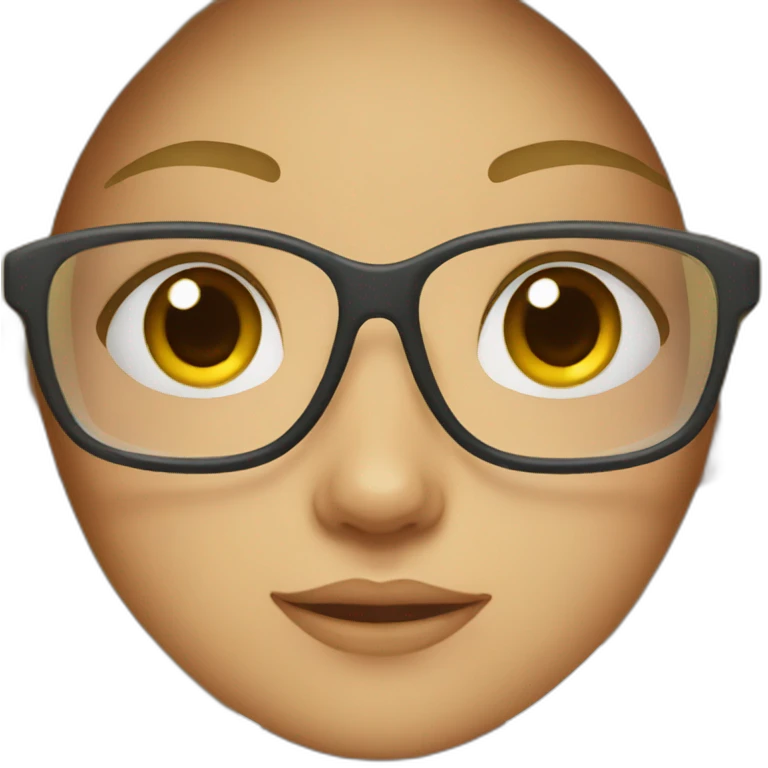 girl with glass emoji