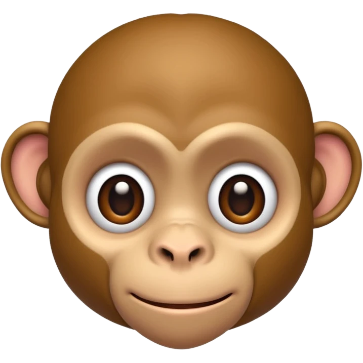 Make a person that looks like a deformed monkey emoji