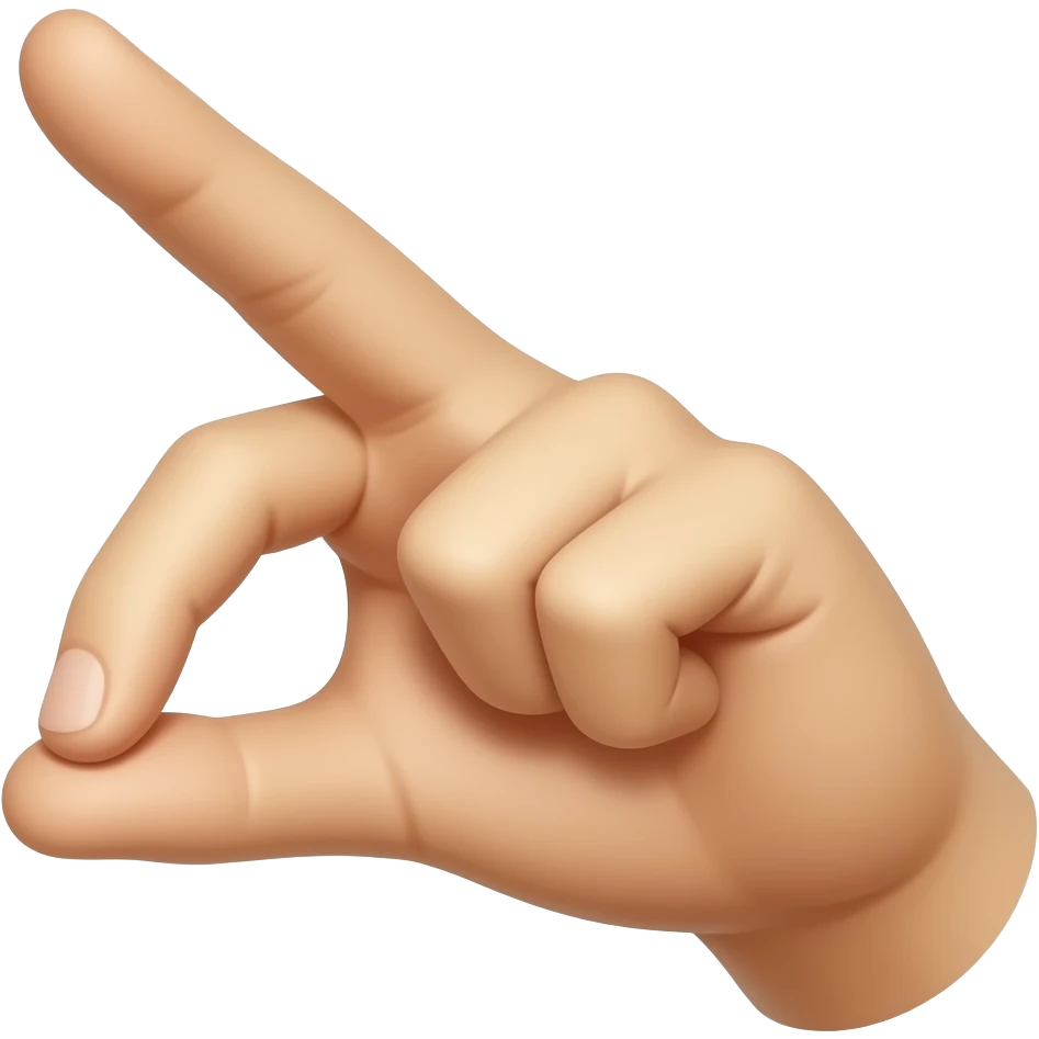 Necesito un triangulo hecho con los dedos emoji