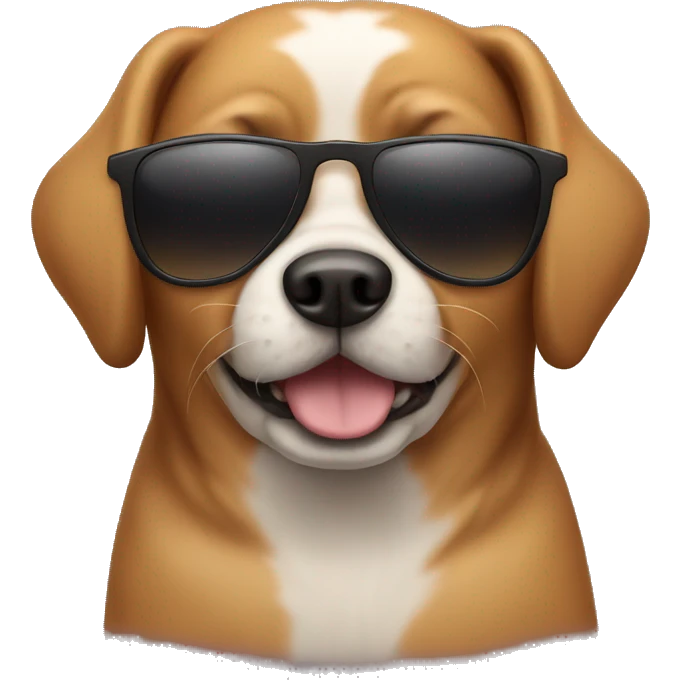 Dog wearing sunglasses  emoji