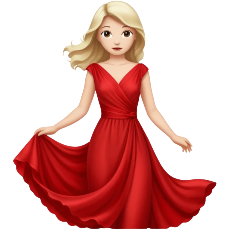 lady in red dress emoji