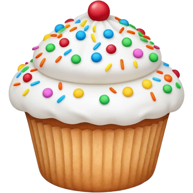 white coloured muffin with white topping emoji