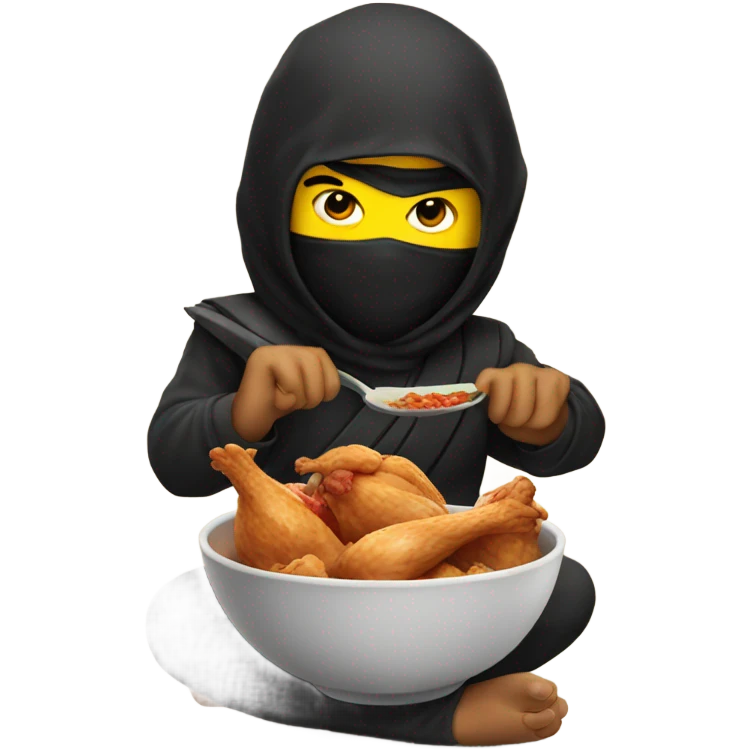 Ninja eating chicken  emoji