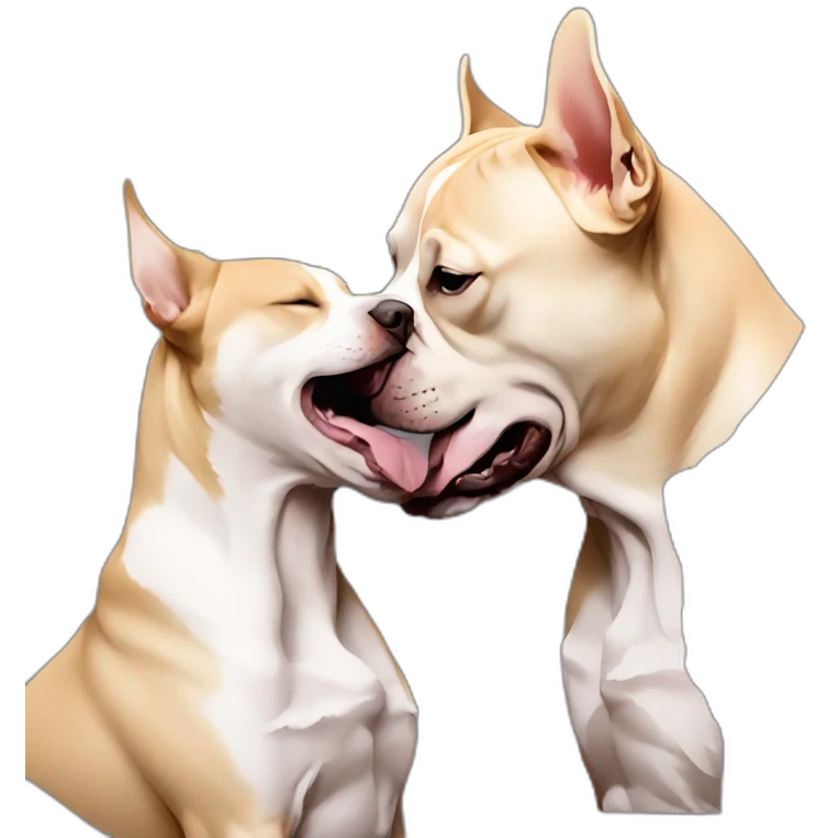 Putin kissing a pitbull emoji