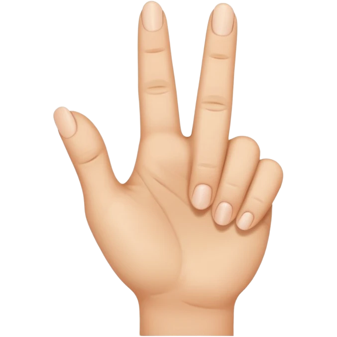 A hand with the thum is between middelvinger and index vinger emoji