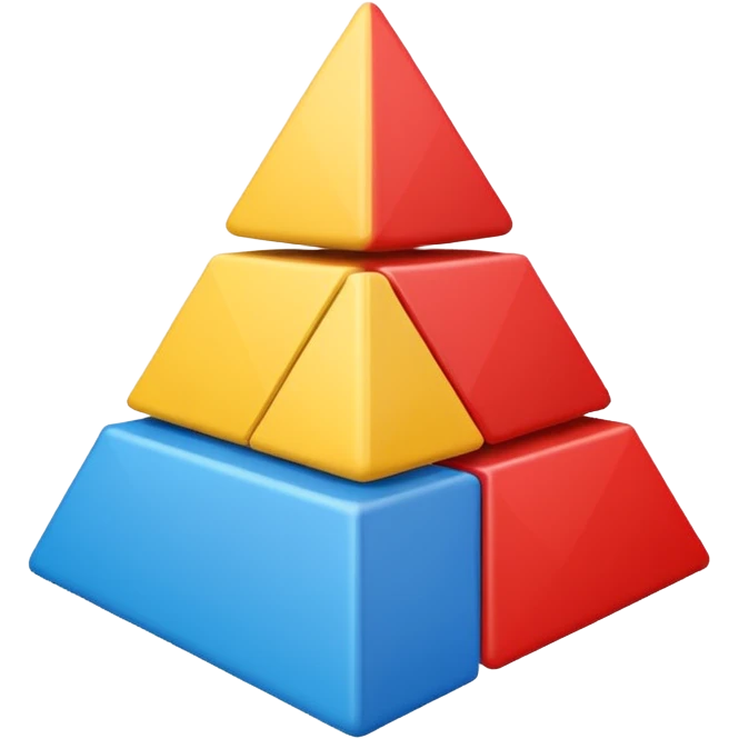 triangle with boxes inside like a bureaucratic system emoji