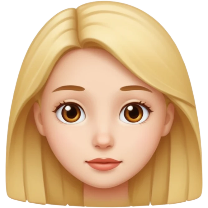 Cute real girl face emoji