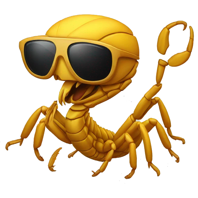 Scorpion with sunglasses emoji