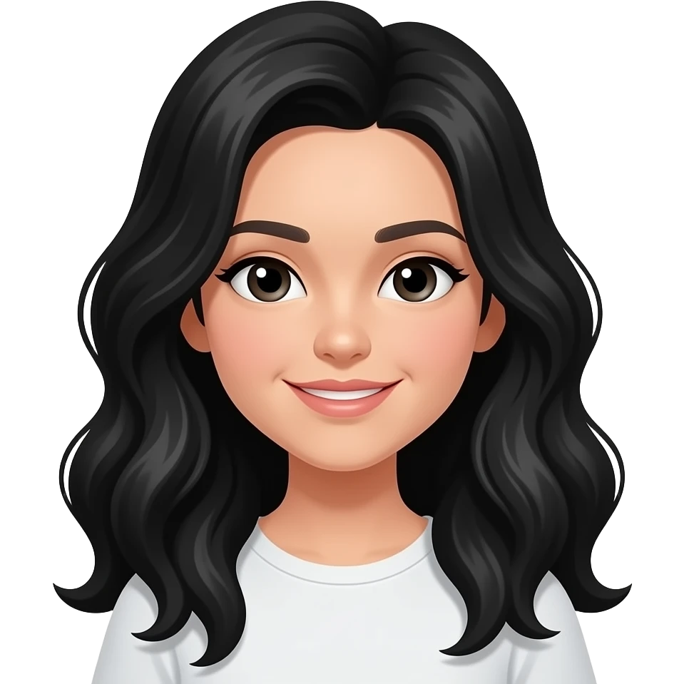 as una imagen con pelo   onduladopelo largo y negr emoji