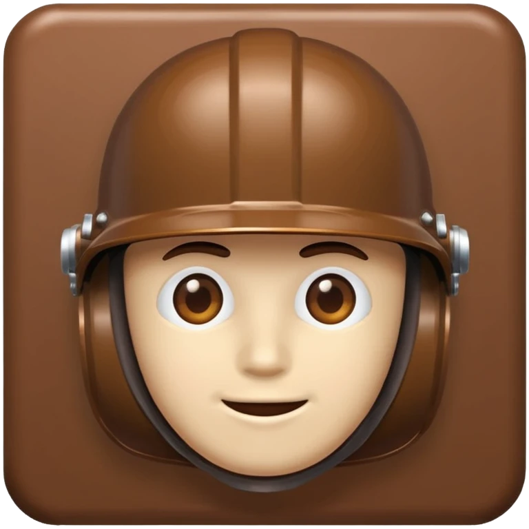 chocolate  helmet emoji