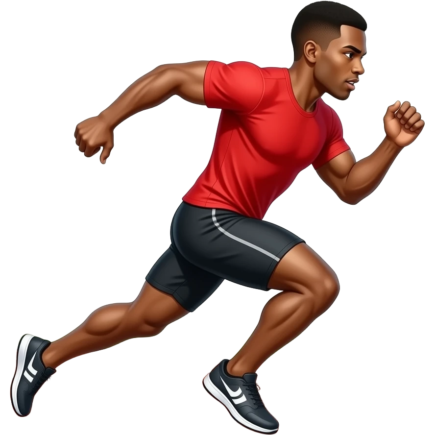 A black runner RUNNING emoji